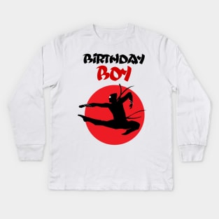Birthday Boy - American Ninja Warrior Kids Long Sleeve T-Shirt